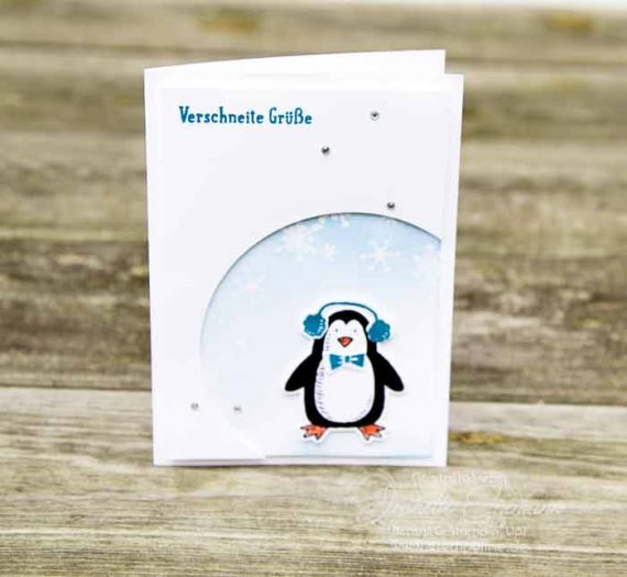 Süße Weihnachtskarte Für Oma & Opa Mit Pinguin-Motiv – Inkl. Umschlag, 159 X 184 Mm