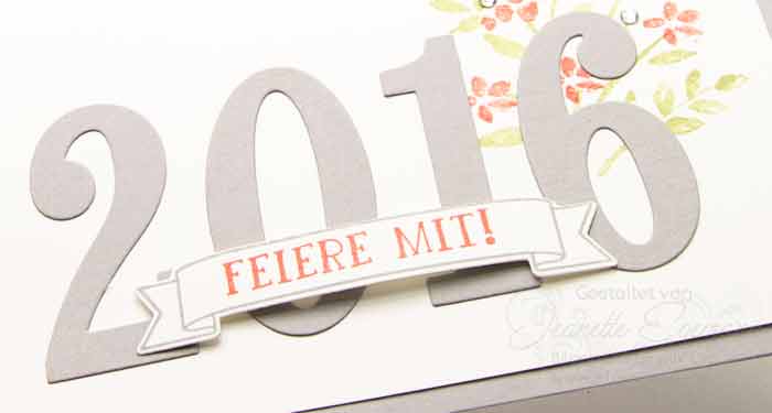 Framelits Große Zahlen Neujahrskarte Stampin Up