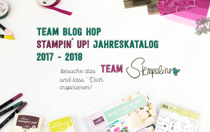 Banner Team Blog Hop Stampin Up Jahreskatalog 2017 - 2018 Team Stempeline
