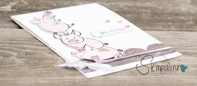 Glücksschweinchen Stampin‘ Up! Kartenswaps