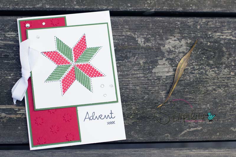 Weihnachtskarte Weihnachtsquilt Stampin‘ Up!