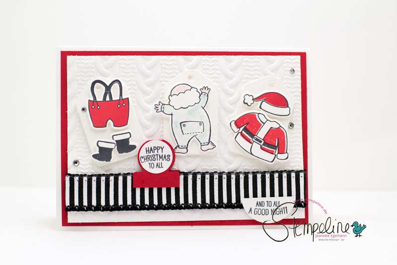 Weihnachtskarte Santas Suit von Stampin‘ Up!