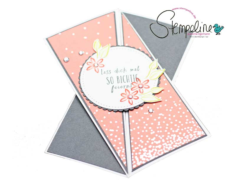 Triangle Tri-Fold Card mit Stempelset Alle meine Geburtstagswünsche