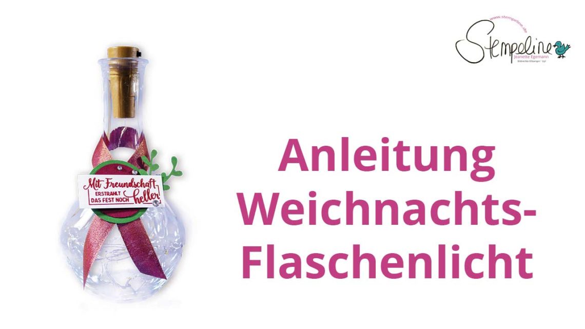 Weihnachtliches Flaschenlicht