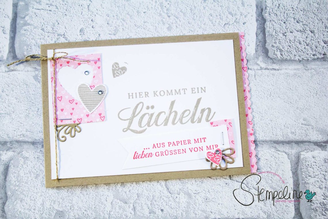 Karte ein Lächeln aus Papier mit Stampin‘ up!