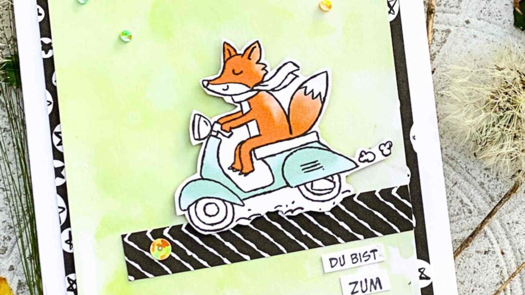 Fuchs-auf-Motorroller